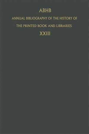 Annual Bibliography of the History of the Printed Book and Libraries