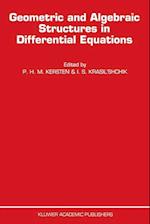 Geometric and Algebraic Structures in Differential Equations