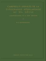 Campbell's Annales de la Typographie Neerlandaise Au XVe Siecle