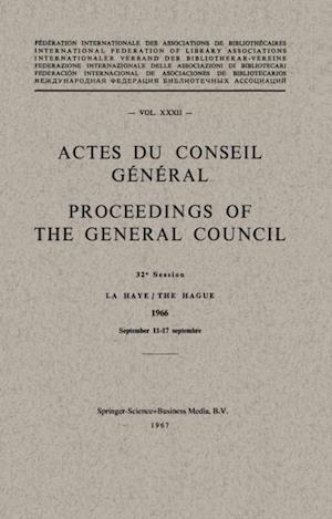 Actes du Conseil General / Proceedings of the General Council