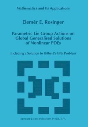 Parametric Lie Group Actions on Global Generalised Solutions of Nonlinear PDEs