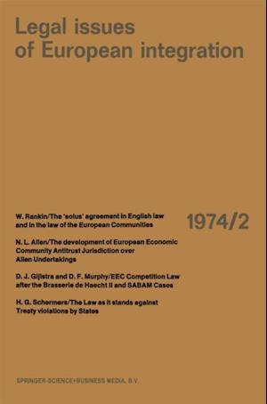 Legal Issues of European Integration