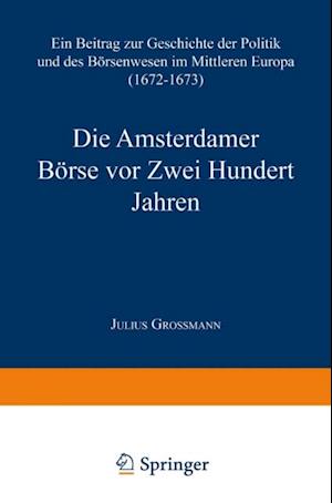 Die Amsterdamer Börse vor Zwei Hundert Jahren