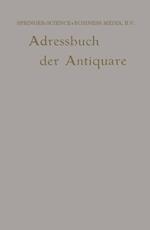 Internationales Adressbuch Der Antiquar-Buchhändler / International Directory of Second-Hand Booksellers / Annuaire International Des Librairies d'Occasion