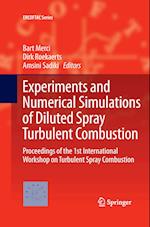 Experiments and Numerical Simulations of Diluted Spray Turbulent Combustion