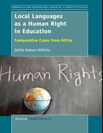 Local Languages as a Human Right in Education