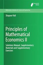 Principles of Mathematical Economics II