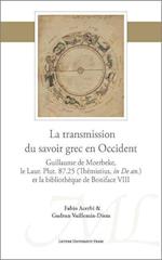 La transmission du savoir grec en Occident