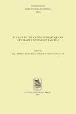 Studies in the Latin Literature and Epigraphy in Italian Fascism