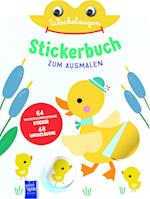 Wackelaugen Stickerbuch zum Ausmalen (Cover Ente)