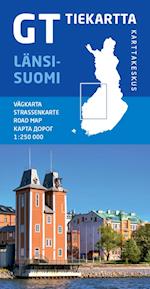 GT Tiekartta Länsi-Suomi / Väst-Finland : vägkarta - Strassenkarte - road map