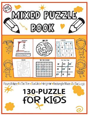 Mixed Puzzle Book 130-Puzzle for Kids