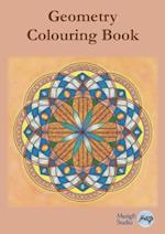 Geometry Colouring Book: Relaxing Colouring with Coloured Outlines and Appendix of Virtue Cards 