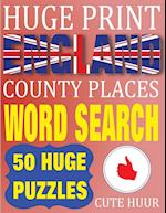 Huge Print England County Places Word Search