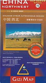 China Northwest - Xinjiang Uygur aut. Region, Map for Business and Tourists