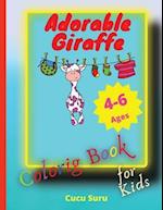 ADORABLE GIRAFFE COLORING BOOK FOR KIDS