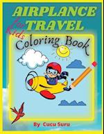 AIRPLANE TRAVEL COLORING BOOK FOR KIDS