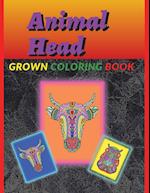 Animal Head Coloring Book for Grawn