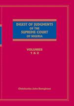 Digest of Judgements of the Supreme Court of Nigeria