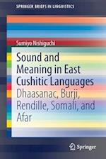 Sound and Meaning in East Cushitic Languages