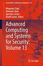 Advanced Computing and Systems for Security: Volume 13