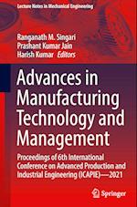 Advances in Manufacturing Technology and Management