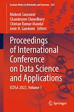 Proceedings of International Conference on Data Science and Applications