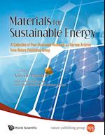 Materials For Sustainable Energy: A Collection Of Peer-reviewed Research And Review Articles From Nature Publishing Group