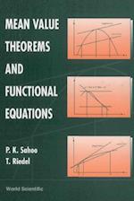 Mean Value Theorems And Functional Equations
