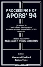 Apors: Development In Diversity And Hearmony - Proceedings Of The Third Conference