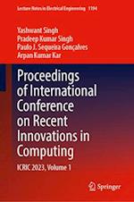 Proceedings of International Conference on Recent Innovations in Computing