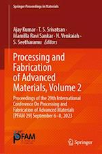 Processing and Fabrication of Advanced Materials, Volume 2