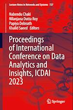 Proceedings of International Conference on Data Analytics and Insights, ICDAI 2023