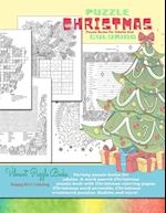 CHRISTMAS puzzle books for adults and coloring. Variety puzzle books for adults. A word search Christmas puzzle book with Christmas coloring pages, Christmas word scramble, Christmas crossword puzzles, Sudoku and more!