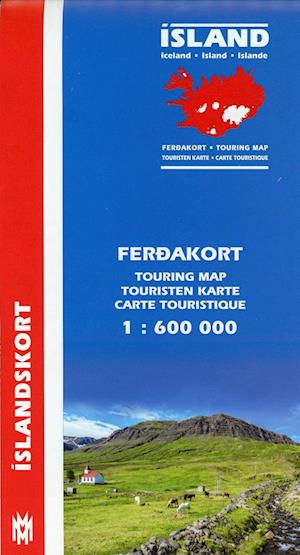 Iceland Touring Map for drivers and tourists 1:600 000