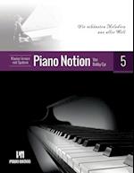 Klavier lernen mit System Piano Notion Buch Fünf
