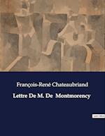 Lettre De M. De  Montmorency