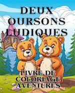 Livre de coloriage Aventures avec deux ours ludiques