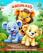 Animals Coloring Book for Kids: Fun and Cute Animals Coloring Pages for Kids 