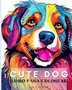 CUTE DOG - Libro para colorear para niños