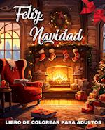 Feliz Navidad Libro de Colorear para Adultos