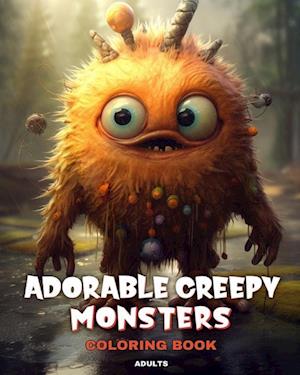 Adorable Creepy Monsters Coloring Book for Adults: Coloring Pages for Adults Featuring Funny, Silly, and Cute Mini Monsters