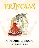 Princess Coloring Book for Girls 4-8: Magical Coloring Pages with Princesses, Princes, Unicorns and More 