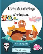 Livre de Coloriage d'animaux pour les Enfants de 4 à 10 ans