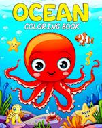 Ocean Coloring Book: 50 Cute Ocean Images Sea Animals Coloring Book for Kids and Teens 