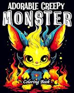 Adorable Creepy Monsters Coloring Book: 60 Unique Cute and Creepy Patterns Monster Coloring Book for Stress Relief 