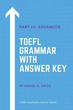 TOEFL Grammar With Answer Key Part III