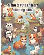 World of Cute Animals Coloring Book