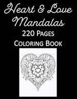 Hearts & Love Mandalas Coloring Book for Adults & Kids