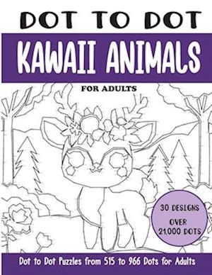 Dot to Dot Kawaii Animals for Adults